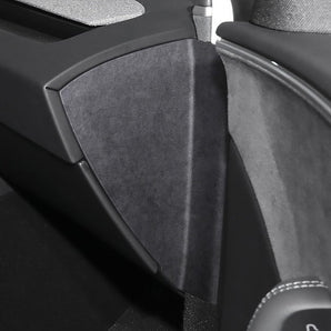 Basalt grey dash side panel cover trim, textured two-piece triangular insert set.