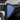 Alcantara dash side panel cover trim with blue insert and black trim frame