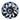 Wheel cover with glossy black and silver multi-spoke design and center cap