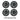 Set of four dark gray 19-inch wheel cover hubcaps with Uberturbine multi-spoke design.