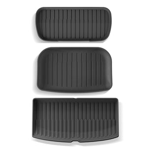 All-weather floor mat set with three dark ridged liners on a white background