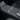 Gray Alcantara center console wrap sticker insert with silver accent strip