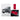 Red Alcantara center console wrap sticker insert with silver accent strip