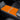 Orange Alcantara center console wrap sticker insert with silver accent strip