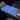 Blue Alcantara center console wrap sticker insert with silver accent strip