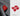 Red Alcantara door button wrap sticker set with white speaker icons, 4-piece