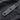 Charcoal black Alcantara-style strip piece with three circular cutouts