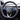 Car steering wheel panel wrap stickers in blue suede-look, button cutouts
