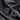 Steering wheel panel wrap sticker pieces, dark gray textured suede-look (two pieces)