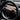 Steering wheel upper trim cover with orange suede-like Alcantara strip on wheel