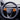 Car steering wheel panel wrap stickers in charcoal black suede-look, button cutouts