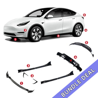 ABS body kit set with black aerodynamic trim pieces for SUV doors and bumpers
