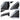 Carbon fiber A-pillar trim cover close-ups with black weave texture and edge details