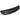 Black carbon fiber wing spoiler overlay, curved aerodynamic lip with textured weave
