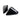 Pair of carbon-fiber pattern ABS mirror caps, dark gray with white reflective highlights