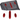 Charging pad overlay for Tesla, dark base with three red oval arrow insets