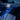 Car interior ambient LED kit with blue light bars and illuminated footwell edges