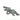Silver glitter cyberbeast emblem badge viewed from a side angle