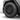 Black octagonal center hub cap cover on front wheel rim with all-terrain tire