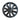 Gunmetal gray wheel cover with aero split spokes and round center cap