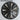 Clip-on wheel cover hubcap with dark multi-spoke pattern and center hub opening