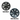 Cyclone-style Tesla Model Y hubcap wheel covers in satin black and satin gun gray