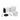Door cup holder kit with white cup, black insert, and mounting brackets