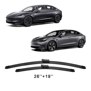 Two windshield wiper blades, sizes 26 in and 19 in