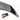 Glossy black rear spoiler wing, smooth curved edge profile