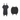 Breathable seat pad set, dark gray fabric covers with headrest cutouts and elastic straps