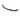 Glossy black ABS front lip spoiler, curved profile with mounting holes and tabs
