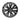 Single black wheel cover with multi-spoke design and round center cap