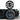 Black induction-style wheel cover set shown on a rim and in a product view