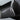 Carbon-fiber mirror cap corner, close-up black woven texture