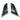 Pair of glossy black carbon fiber side mirror covers with reflective weave