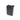Black rectangular trash can insert with top hinged lid and center knob