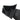 Black storage bin insert with open interior compartment and side divider