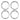 Set of silver wheel rim protector covers, four-piece