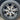 Silver 19-inch wheel rim protector with spoke cutouts and center cap