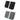 Silicone key card holder case pair in black and dark gray, protective flip shells