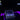 Wireless charging frame with purple LED glow and glitter-like border lights