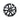 18-inch arachnid-style wheel cover, dark finish with silver-accent spokes