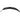 Glossy black trunk spoiler wing, centered view of arched shape and slots
