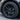 Close-up of 18-inch black multi-spoke wheel cover with center hub on tire