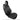 Black single front seat cover with headrest and stitched panel design