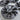 Set of wheel covers with black and silver multi-spoke design and center cap
