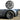 Standalone 19-inch turbine wheel cover in dark black with circular center cap