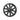 Satin black 18-inch aero wheel cover, multi-spoke design with center hub
