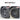Installed black wheel cover with multi-spoke design on tire