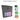 Black wireless phone charging pad with front LED charging status indicator window